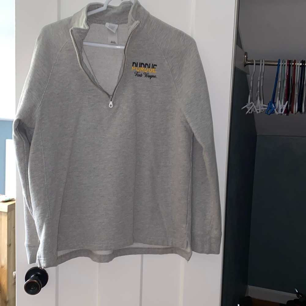 Grey Purdue 1/4 zip
